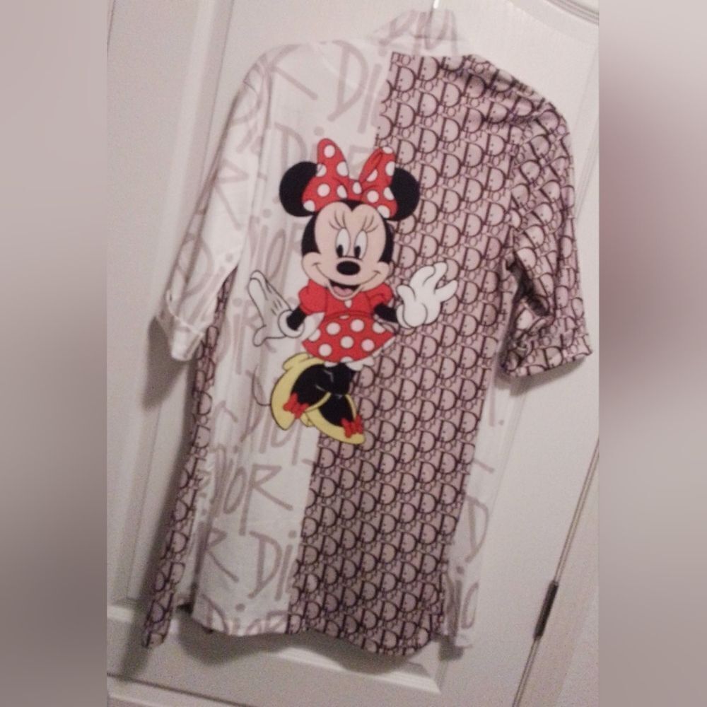Chic Casual Print Patchwork Short Sleeve Outerwear - Size S”